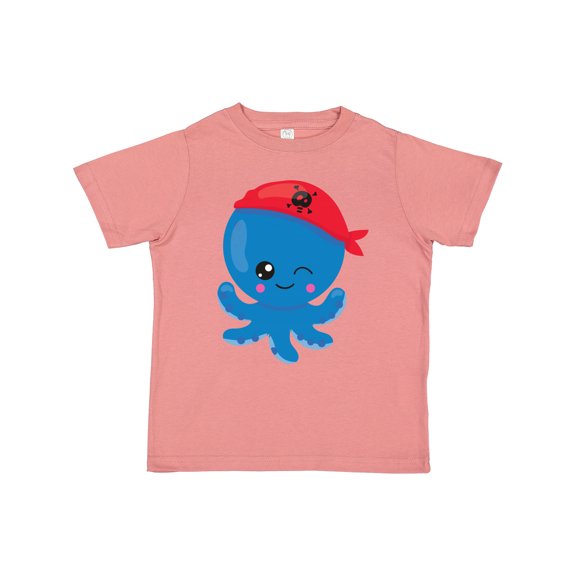 Inktastic Pirate Octopus, Cute Octopus, Little Octopus Boys or Girls Toddler T-Shirt
