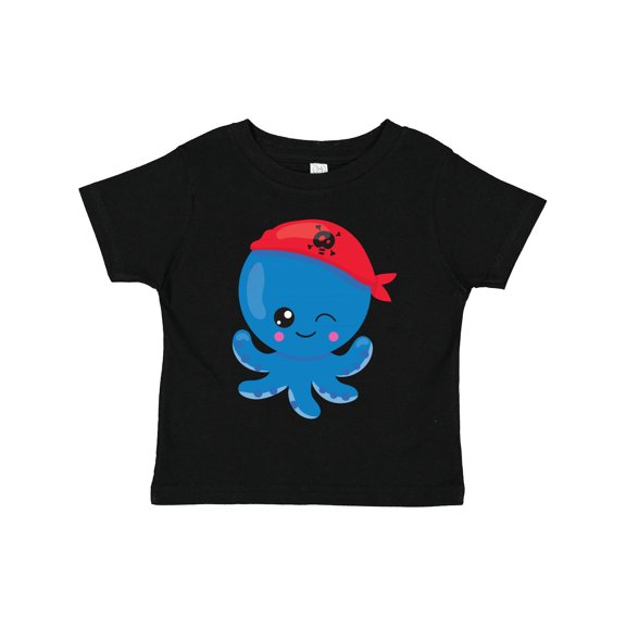 Inktastic Pirate Octopus, Cute Octopus, Little Octopus Boys or Girls Toddler T-Shirt