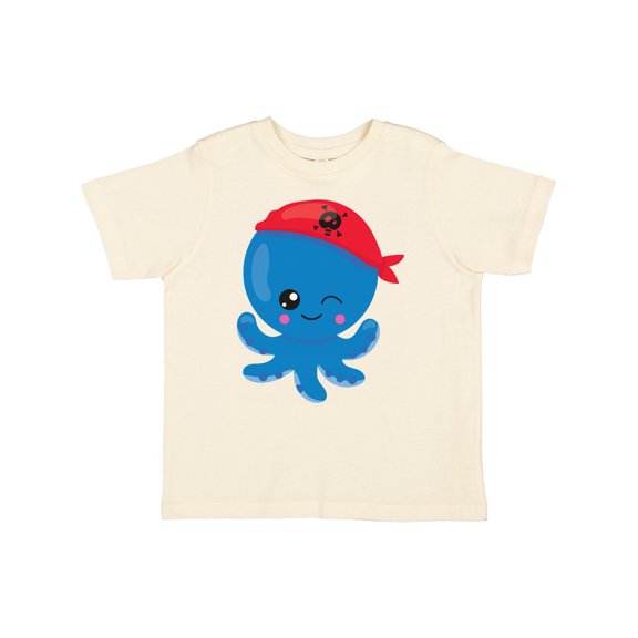 Inktastic Pirate Octopus, Cute Octopus, Little Octopus Boys or Girls Toddler T-Shirt