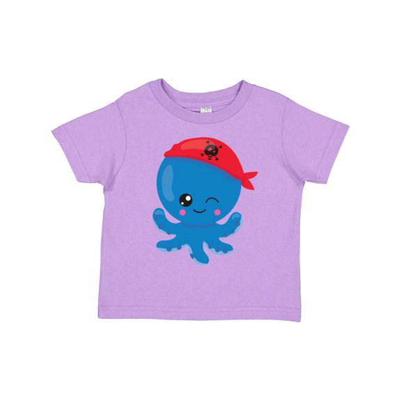 Inktastic Pirate Octopus, Cute Octopus, Little Octopus Boys or Girls Toddler T-Shirt