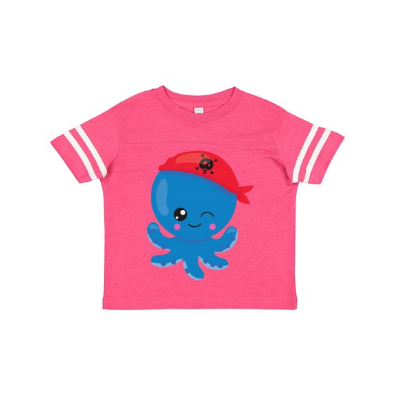Inktastic Pirate Octopus, Cute Octopus, Little Octopus Boys or Girls Toddler T-Shirt