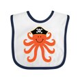thumbnail image 1 of Inktastic Pirate Octopus Kids Funny Boys or Girls Baby Bib, 1 of 4