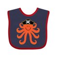 thumbnail image 1 of Inktastic Pirate Octopus Kids Funny Boys or Girls Baby Bib, 1 of 3