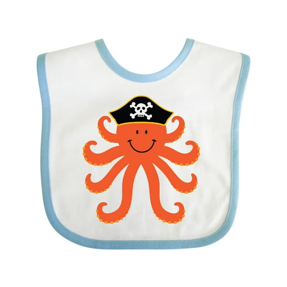 Inktastic Pirate Octopus Kids Funny Boys or Girls Baby Bib