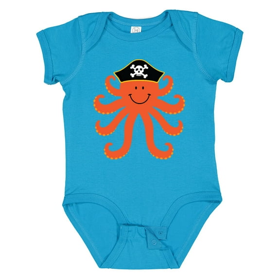 Inktastic Pirate Octopus Kids Funny Boys or Girls Baby Bodysuit