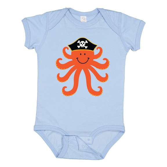 Inktastic Pirate Octopus Kids Funny Boys or Girls Baby Bodysuit
