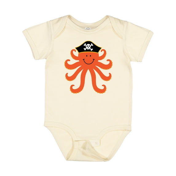 Inktastic Pirate Octopus Kids Funny Boys or Girls Baby Bodysuit