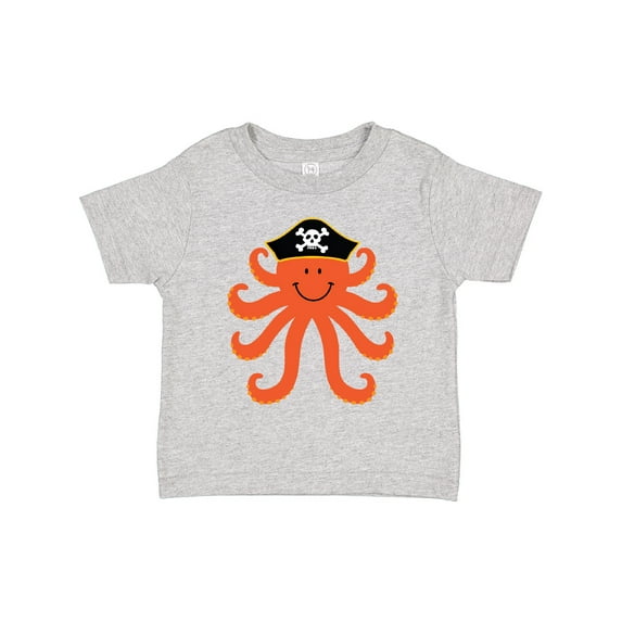 Inktastic Pirate Octopus Kids Funny Boys or Girls Toddler T-Shirt
