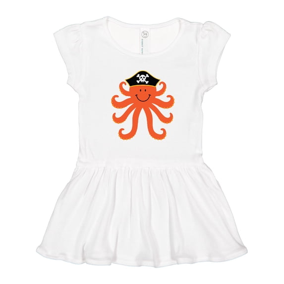 Inktastic Pirate Octopus Kids Funny Girls Toddler Dress