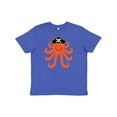 thumbnail image 1 of Inktastic Pirate Octopus Kids Funny Youth T-Shirt, 1 of 5