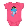 thumbnail image 1 of Inktastic Pirate Shark, Cute Shark, Little Shark, Blue Shark Boys or Girls Baby Bodysuit, 1 of 5