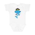 thumbnail image 1 of Inktastic Pirate Shark, Cute Shark, Little Shark, Blue Shark Boys or Girls Baby Bodysuit, 1 of 5