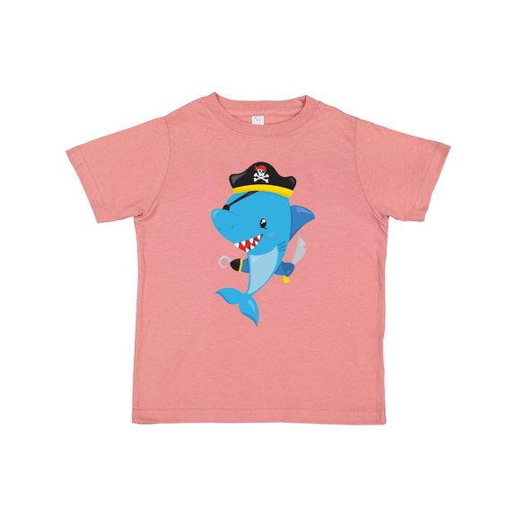 Inktastic Pirate Shark, Cute Shark, Little Shark, Blue Shark Boys or Girls Toddler T-Shirt