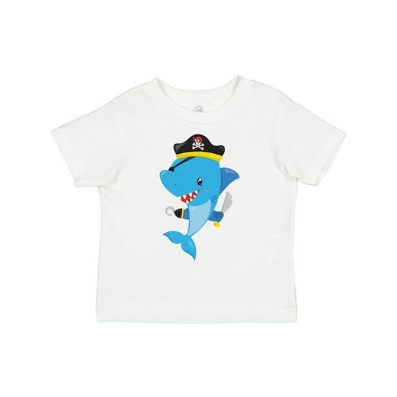 Inktastic Pirate Shark, Cute Shark, Little Shark, Blue Shark Boys or Girls Toddler T-Shirt