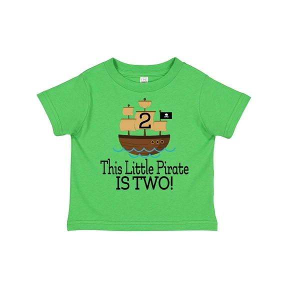Inktastic Pirate Ship 2nd Birthday Party Boys Toddler T-Shirt