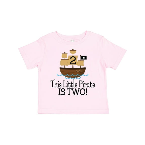 Inktastic Pirate Ship 2nd Birthday Party Boys Toddler T-Shirt