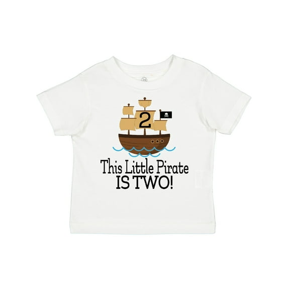 Inktastic Pirate Ship 2nd Birthday Party Boys Toddler T-Shirt