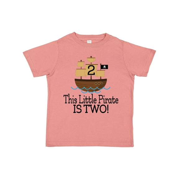 Inktastic Pirate Ship 2nd Birthday Party Boys Toddler T-Shirt