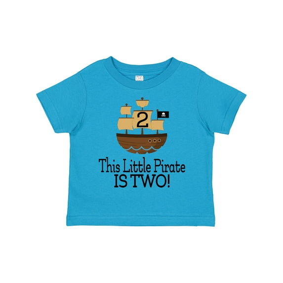 Inktastic Pirate Ship 2nd Birthday Party Boys Toddler T-Shirt