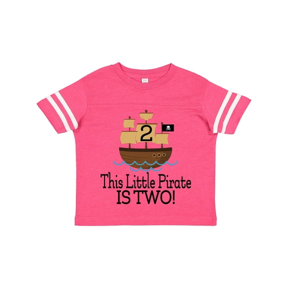 Inktastic Pirate Ship 2nd Birthday Party Boys Toddler T-Shirt