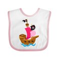 thumbnail image 1 of Inktastic Pirate Ship Girls Baby Bib, 1 of 4