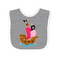 thumbnail image 1 of Inktastic Pirate Ship Girls Baby Bib, 1 of 4
