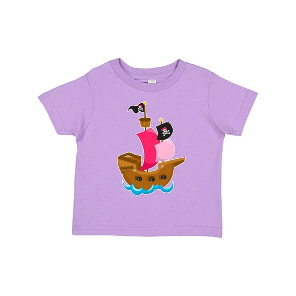 Inktastic Pirate Ship Girls Toddler T-Shirt