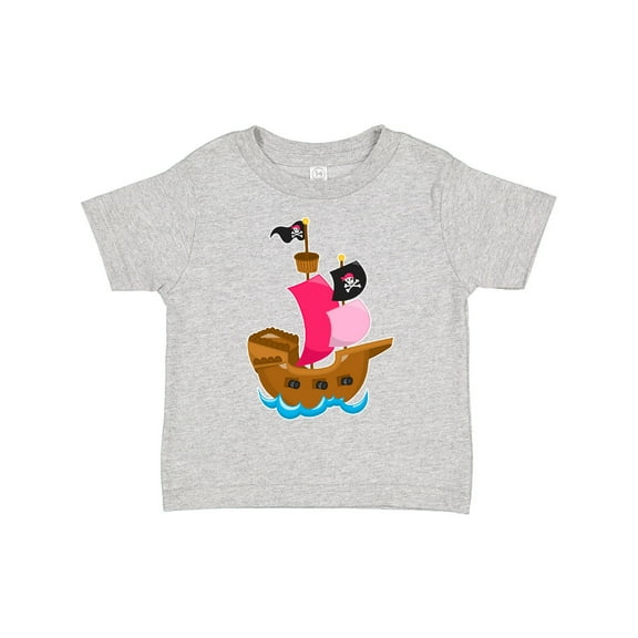 Inktastic Pirate Ship Girls Toddler T-Shirt
