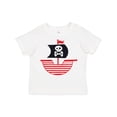 thumbnail image 1 of Inktastic Pirate Ship with Skull and Crossbones Boys or Girls Toddler T-Shirt, 1 of 5