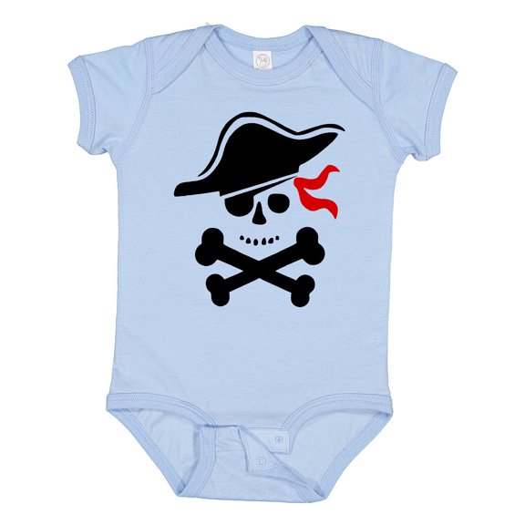 Inktastic Pirate Skull and Cross Bones Boys or Girls Baby Bodysuit