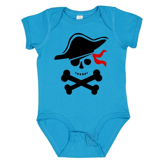 Inktastic Pirate Skull and Cross Bones Boys or Girls Baby Bodysuit