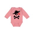 thumbnail image 1 of Inktastic Pirate Skull and Cross Bones Boys or Girls Long Sleeve Baby Bodysuit, 1 of 5