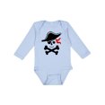 thumbnail image 1 of Inktastic Pirate Skull and Cross Bones Boys or Girls Long Sleeve Baby Bodysuit, 1 of 5