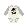 thumbnail image 1 of Inktastic Pirate Skull and Cross Bones Boys or Girls Long Sleeve Baby Bodysuit, 1 of 5