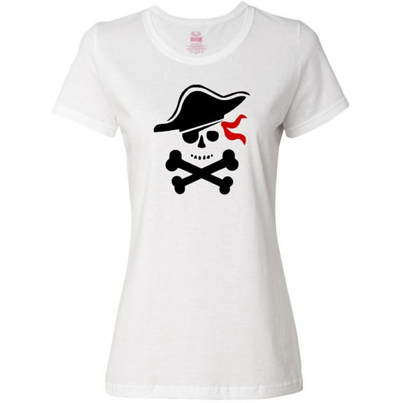 Inktastic Pirate Skull and Cross Bones Women's T-Shirt