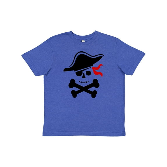 Inktastic Pirate Skull and Cross Bones Youth T-Shirt