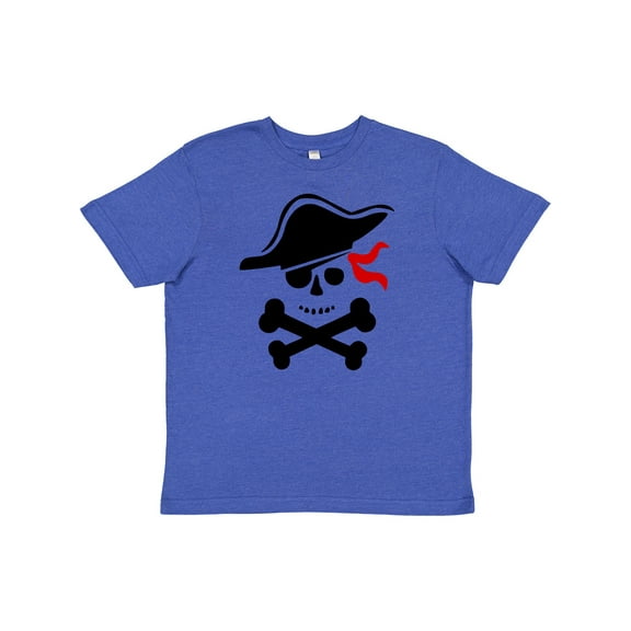 Inktastic Pirate Skull and Cross Bones Youth T-Shirt