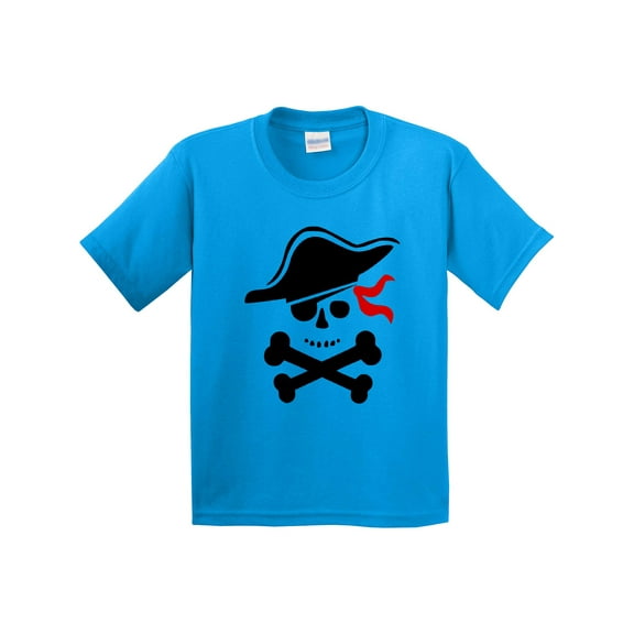 Inktastic Pirate Skull and Cross Bones Youth T-Shirt