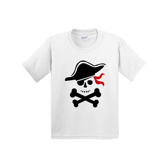 Inktastic Pirate Skull and Cross Bones Youth T-Shirt