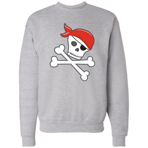 Inktastic Pirate Skull and Crossbones Adult Sweatshirt