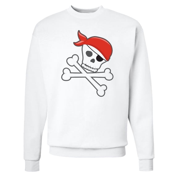 Inktastic Pirate Skull and Crossbones Adult Sweatshirt
