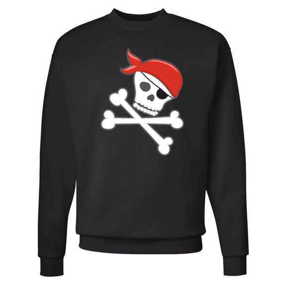 Inktastic Pirate Skull and Crossbones Adult Sweatshirt