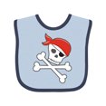 thumbnail image 1 of Inktastic Pirate Skull and Crossbones Boys or Girls Baby Bib, 1 of 4