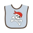 thumbnail image 1 of Inktastic Pirate Skull and Crossbones Boys or Girls Baby Bib, 1 of 4