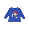 thumbnail image 1 of Inktastic Pirate Skull and Crossbones Boys or Girls Long Sleeve Toddler T-Shirt, 1 of 5