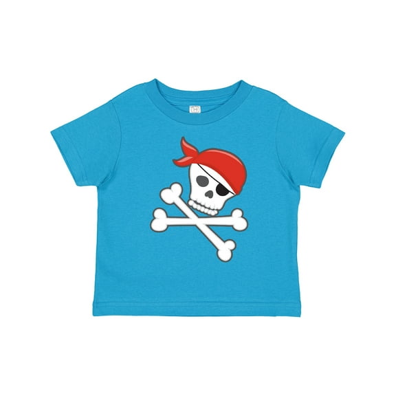 Inktastic Pirate Skull and Crossbones Boys or Girls Toddler T-Shirt