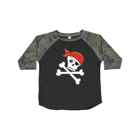 Inktastic Pirate Skull and Crossbones Boys or Girls Toddler T-Shirt