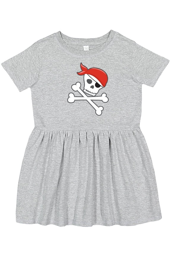 Pirate Skull and Crossbones Girls Toddler Dress