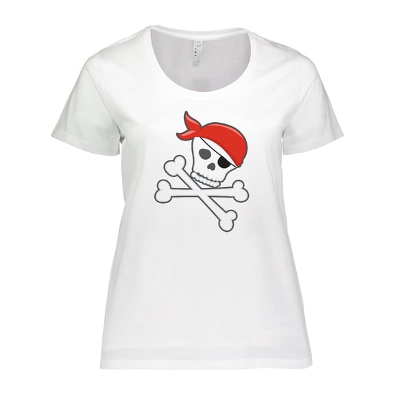 Inktastic Pirate Skull and Crossbones Women's Plus Size T-Shirt