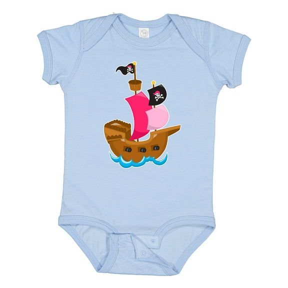 Inktastic Pirate ship Girls Baby Bodysuit